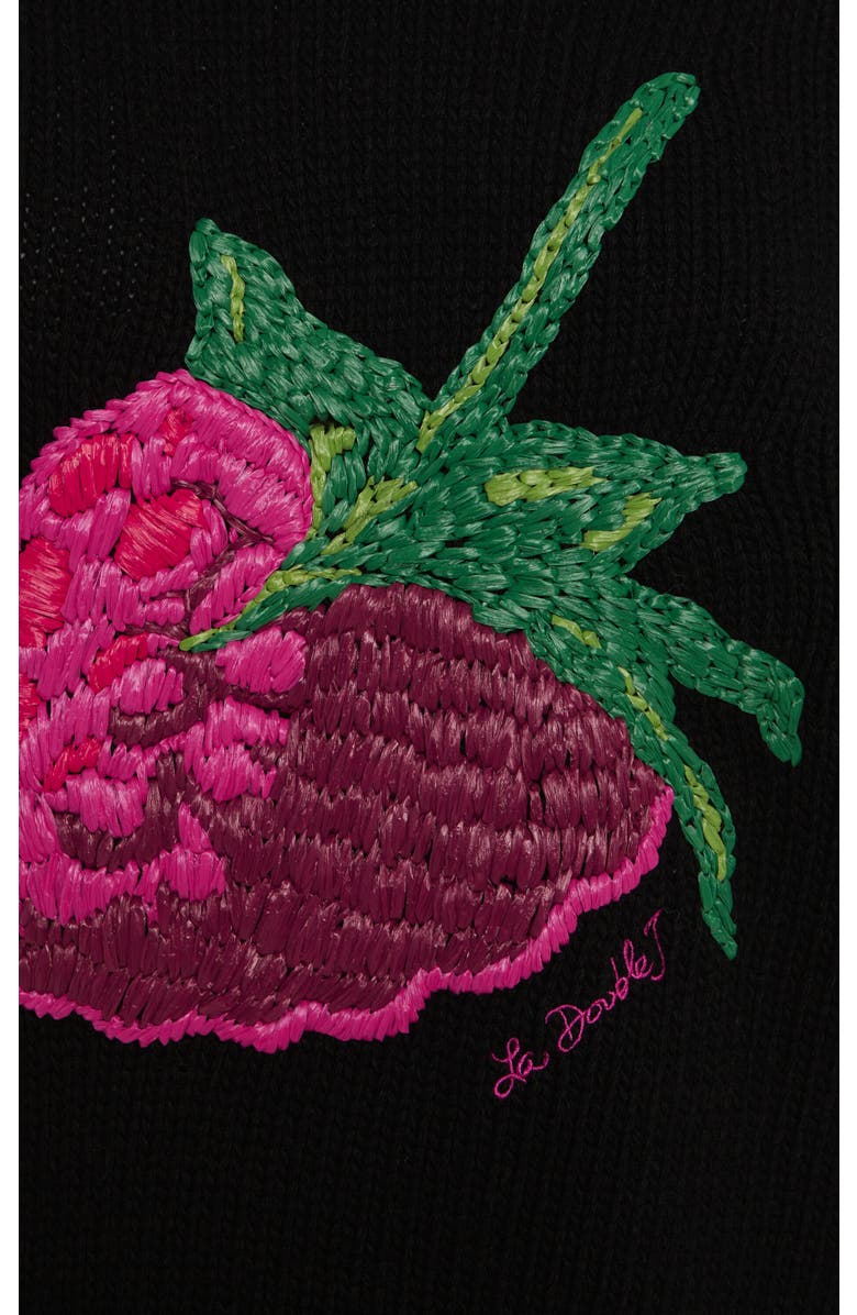 La DoubleJ Lampone Sweater Embroidered Black, Alternate, color,