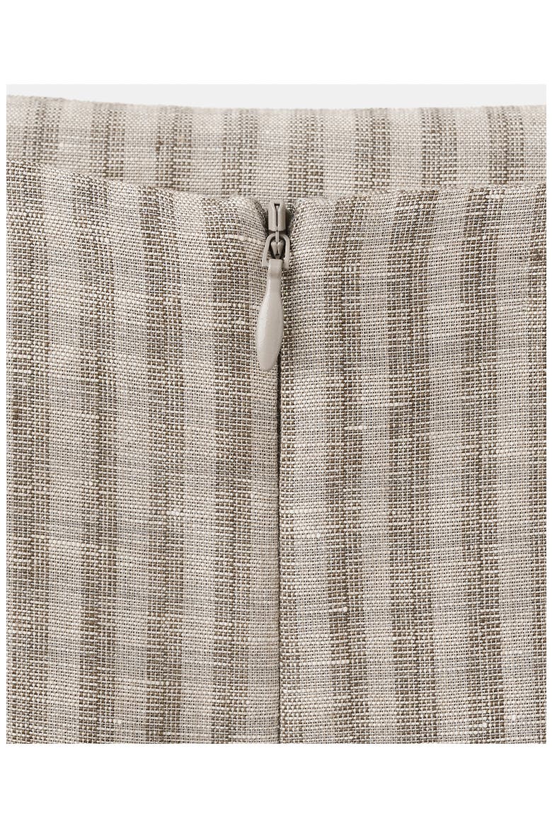 Check Faux Wrap Midi Skirt, Alternate, color, LIGHT/ PASTEL GREY