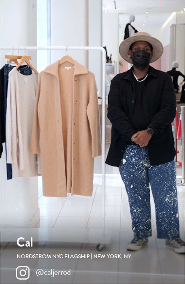 Spread Collar Cardigan Coat, sales video thumbnail