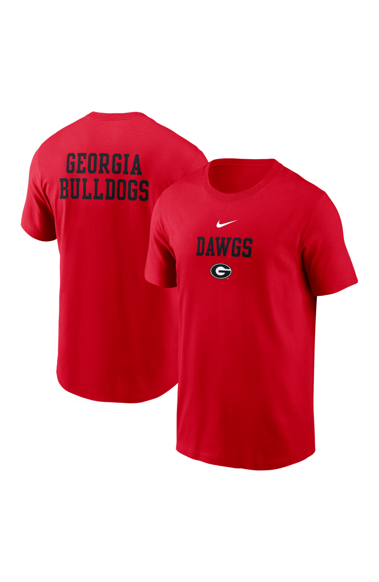 Nike Men's Nike Red Georgia Bulldogs 2-Hit Stacked T-Shirt, Main, color, Red