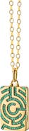 Monica Rich Kosann Le Jardin 18k Gold Emerald Locket Necklace