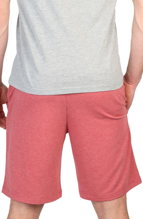 Tailorbyrd French Terry Lounge Shorts In Sunwashed Red