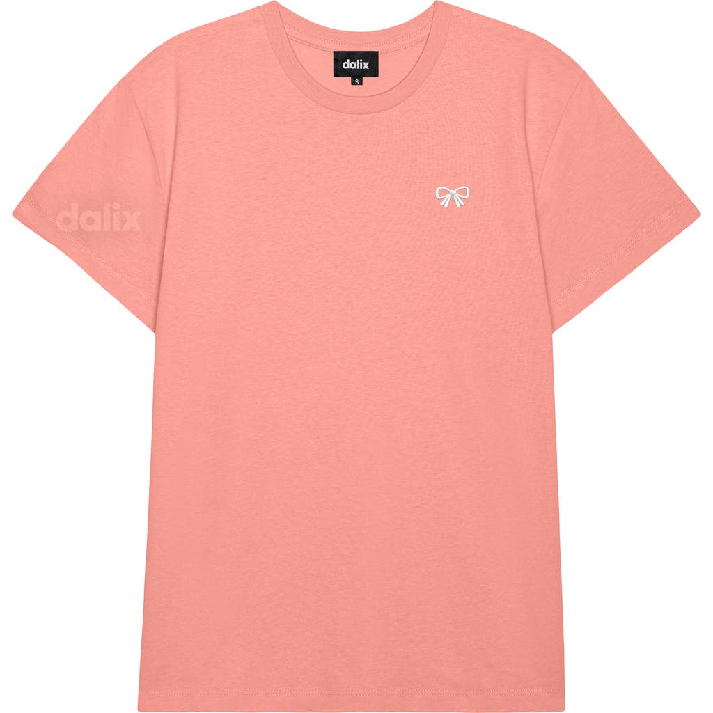 Dalix Womens Bow Lightweight Everyday Tee In Pink