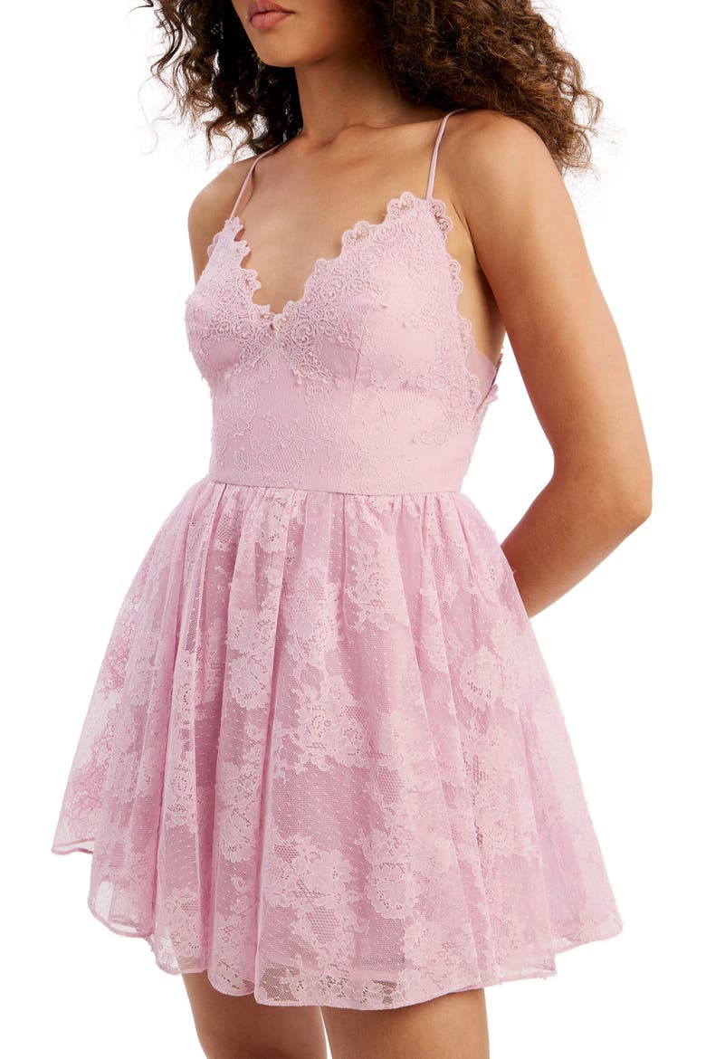 Orelia Lace Minidress, Alternate, color, LILAC