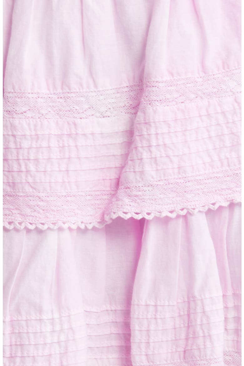 Tiered Ruffle Cotton Miniskirt, Alternate, color, PEONY PINK