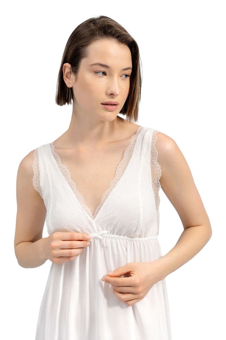 Christina Women's Nightdress, Alternate, color, White