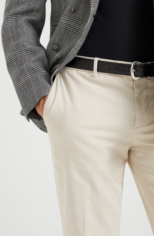 Brunello Cucinelli Gabardine Garment Dyed Trousers In Light Brown