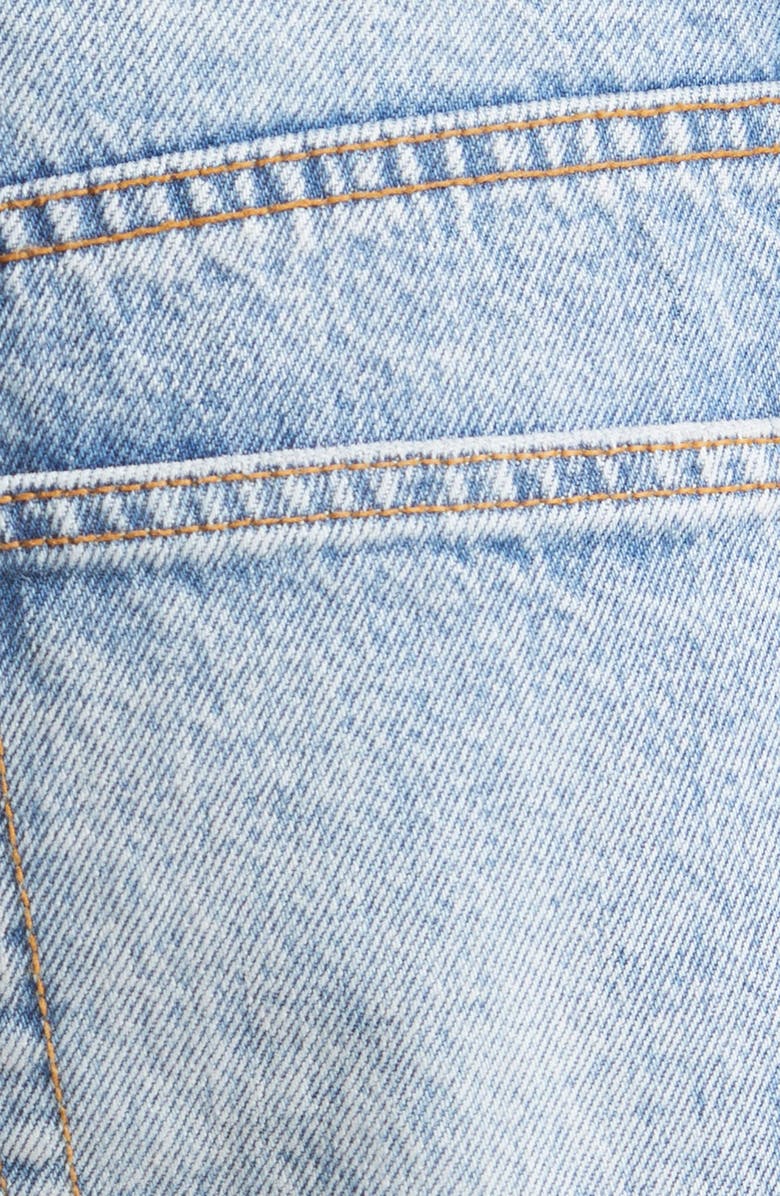 Alexander Wang Silk Prestyle Denim Shorts, Alternate, color, Authentic Light Indigo