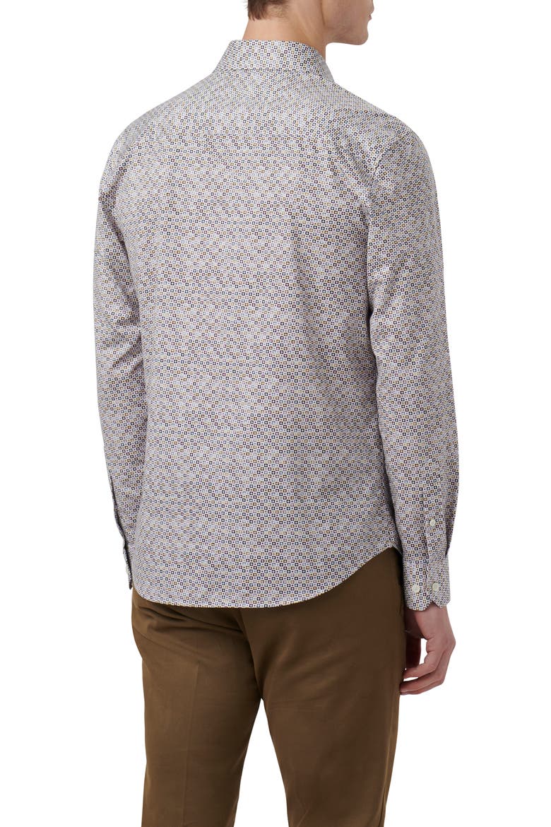 OoohCotton® James Geo Print Button-Up Shirt, Alternate, color, LAVENDER
