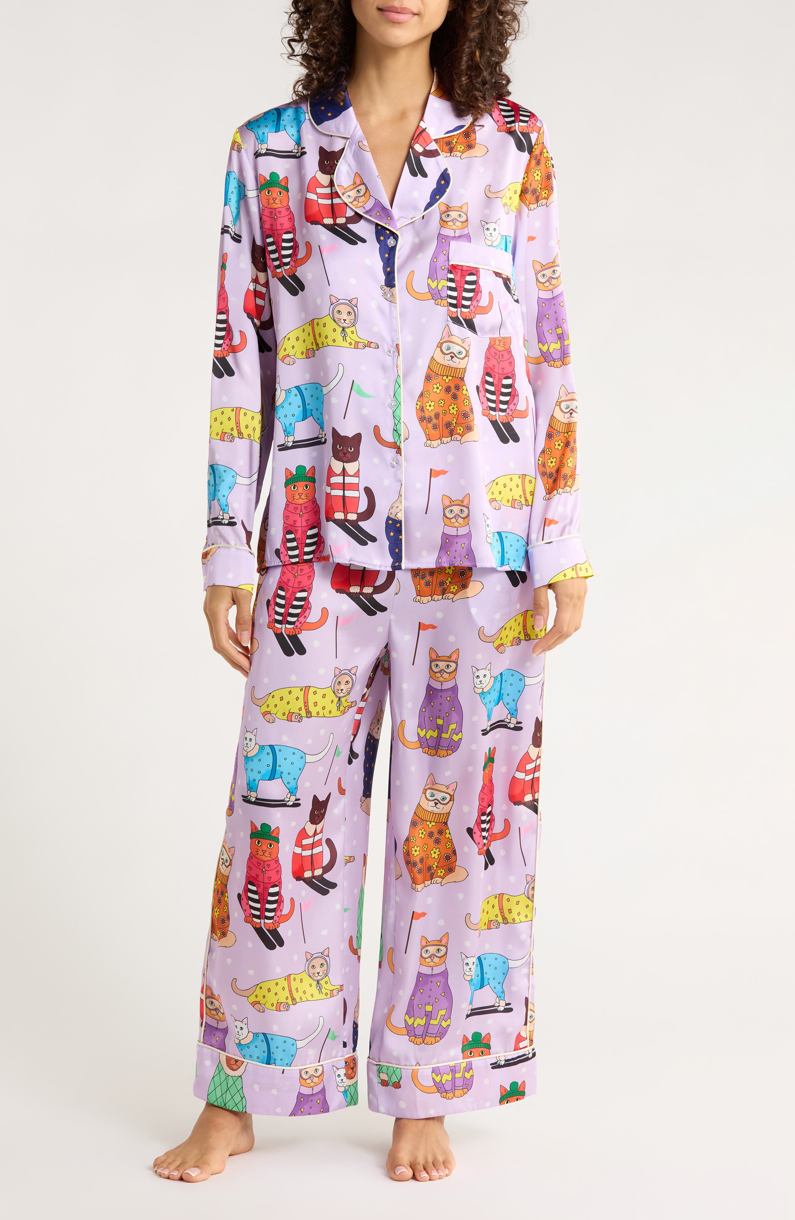 Skiing Cats Classic Pajama Set