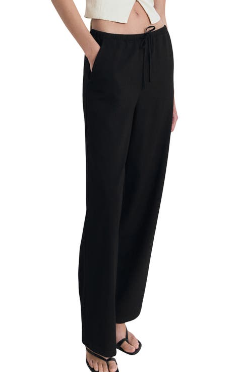 Drawstring Straight Leg Pants
