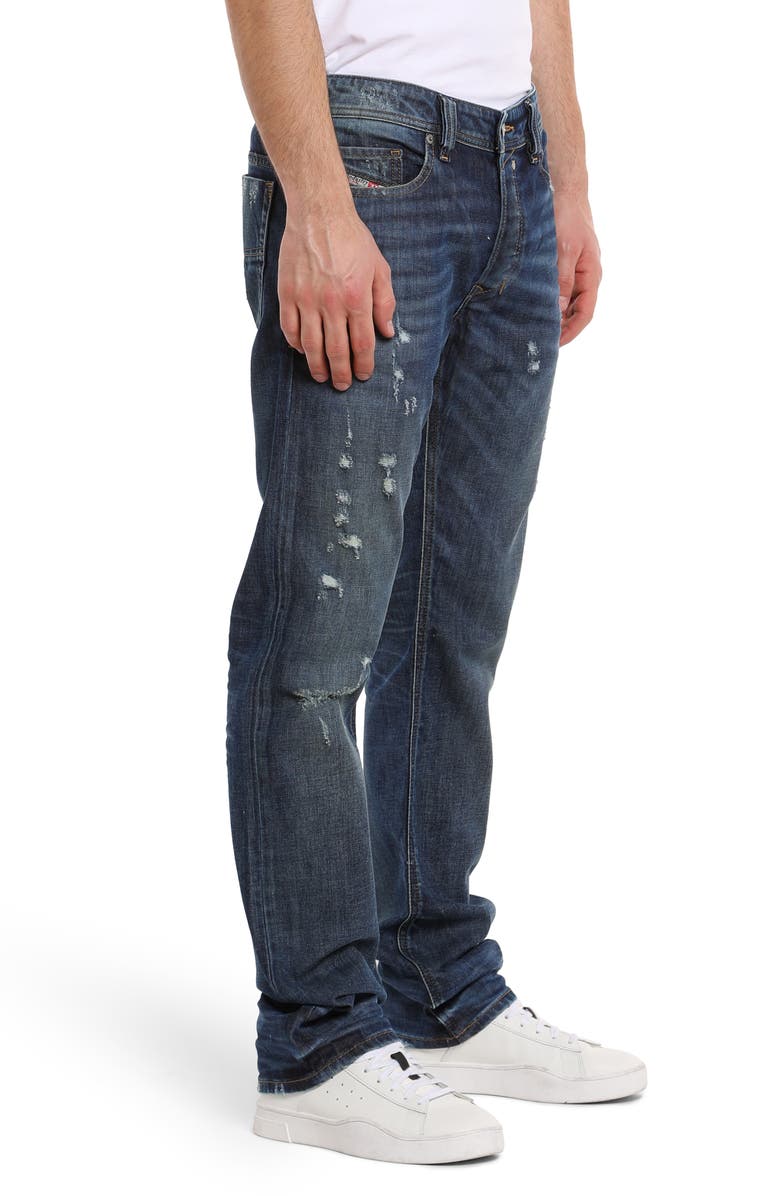 DIESEL<sup>®</sup> Safado Distressed Slim Straight Leg Jeans, Alternate, color,