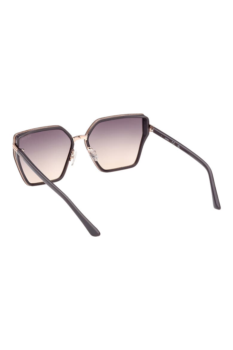 59mm Gradient Geometric Sunglasses, Alternate, color, GREY/ GRADIENT SMOKE