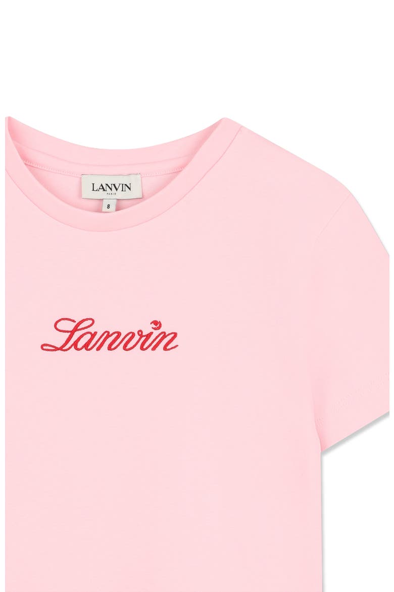 Kids Logo Cotton T-Shirt, Alternate, color, Pink