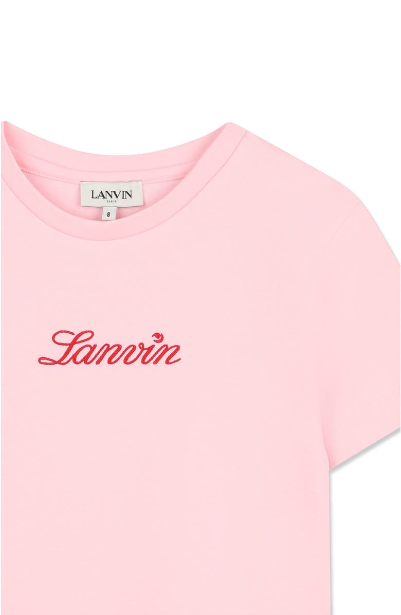 Lanvin Kids Logo Cotton T-Shirt, Alternate, color, Pink