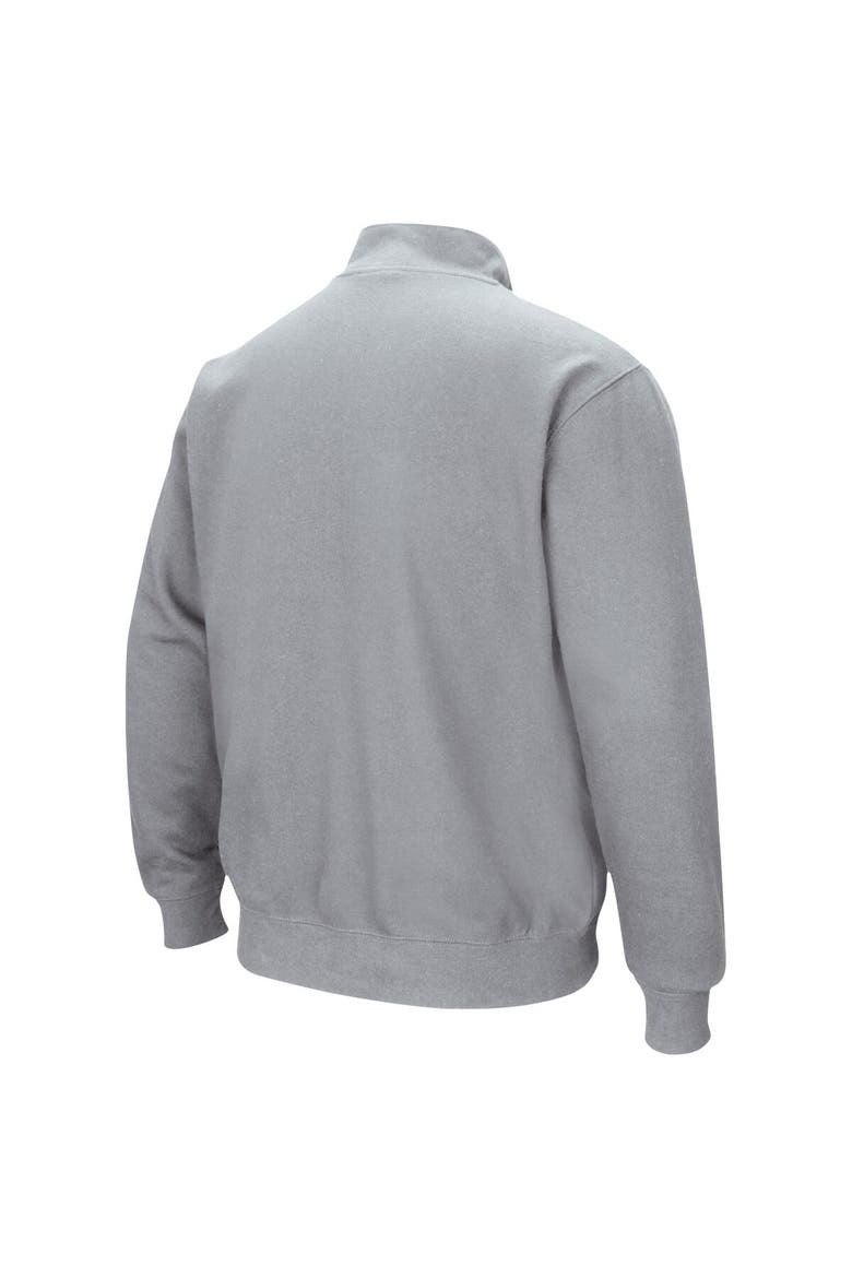 Men's Colosseum Heathered Gray Seton Hall Pirates Tortugas Team Logo Quarter-Zip Jacket, Alternate, color, Heather Gray