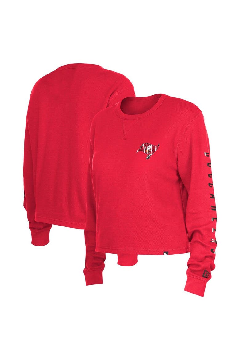 Women's New Era  Red Tampa Bay Buccaneers Thermal Crop Long Sleeve T-Shirt, Main, color, Red