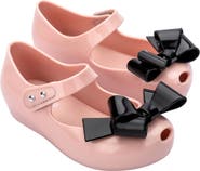 Mini Melissa Kids' Ultragirl Classy Bow Mary Jane Flat