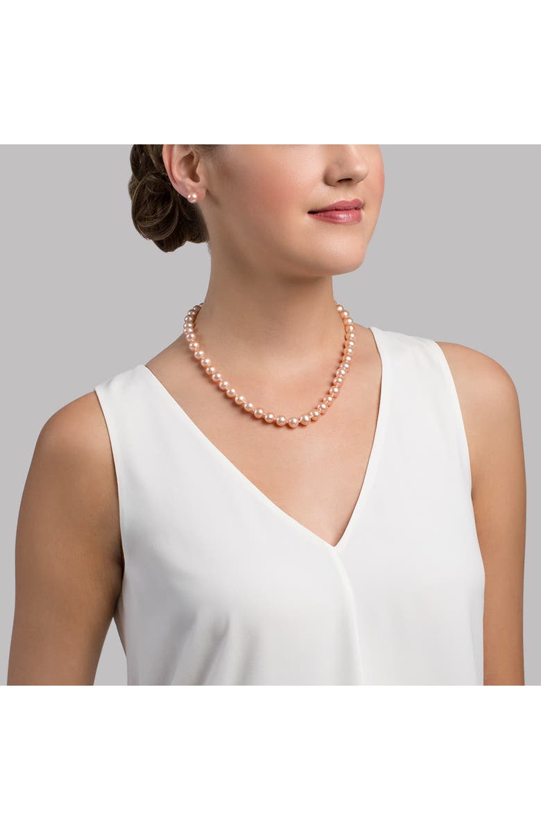 The Pearl Source Freshwater Pearl Necklace 8.5-9mm, Alternate, color, White Gold - Gabriella Clasp