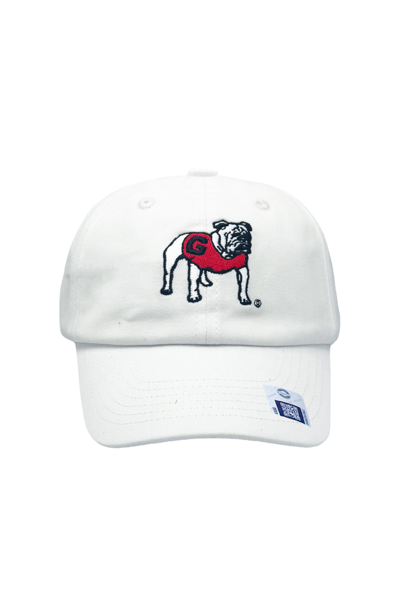 Bits & Bows Georgia Bulldogs Baseball Hat, Main, color, White