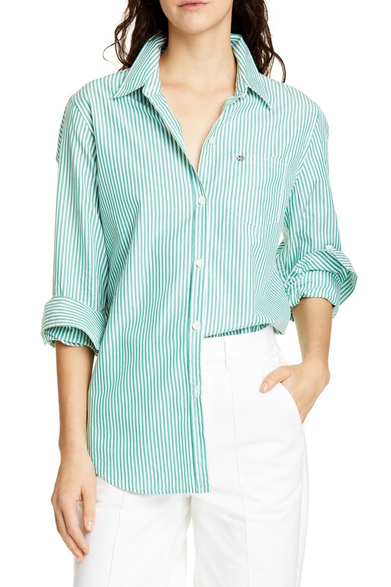 Stripe Shirt, Main, color, GREEN