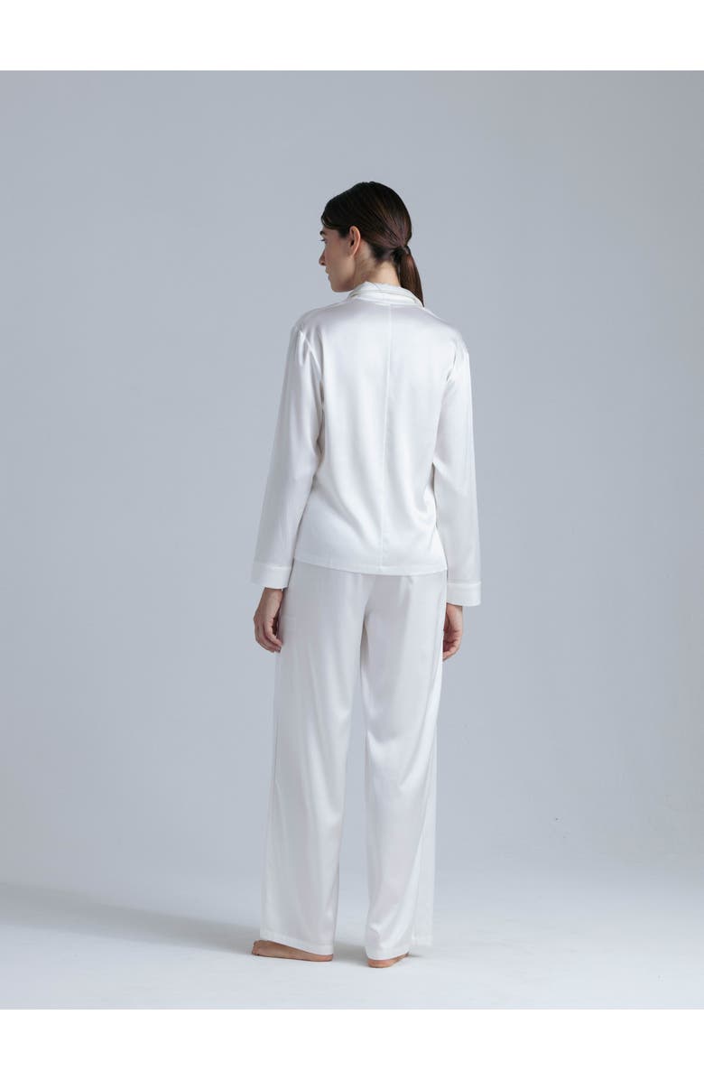 Alas Silk Pajama Pants, Alternate, color, Milk White