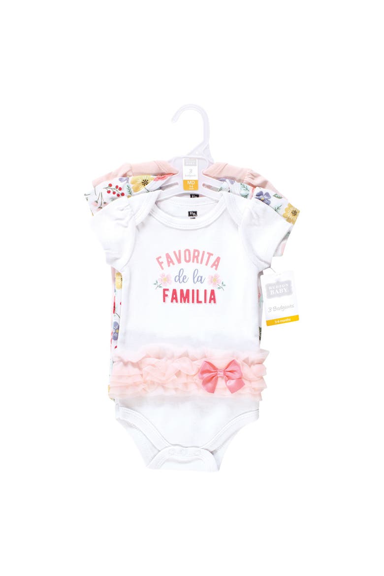 Comfortable All-Cotton Bodysuit 3Pk, Alternate, color, Favorita Botanical Tutu