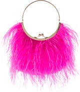 Olga Berg Penny Feathered Frame Bag