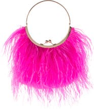 Olga Berg Penny Feathered Frame Bag