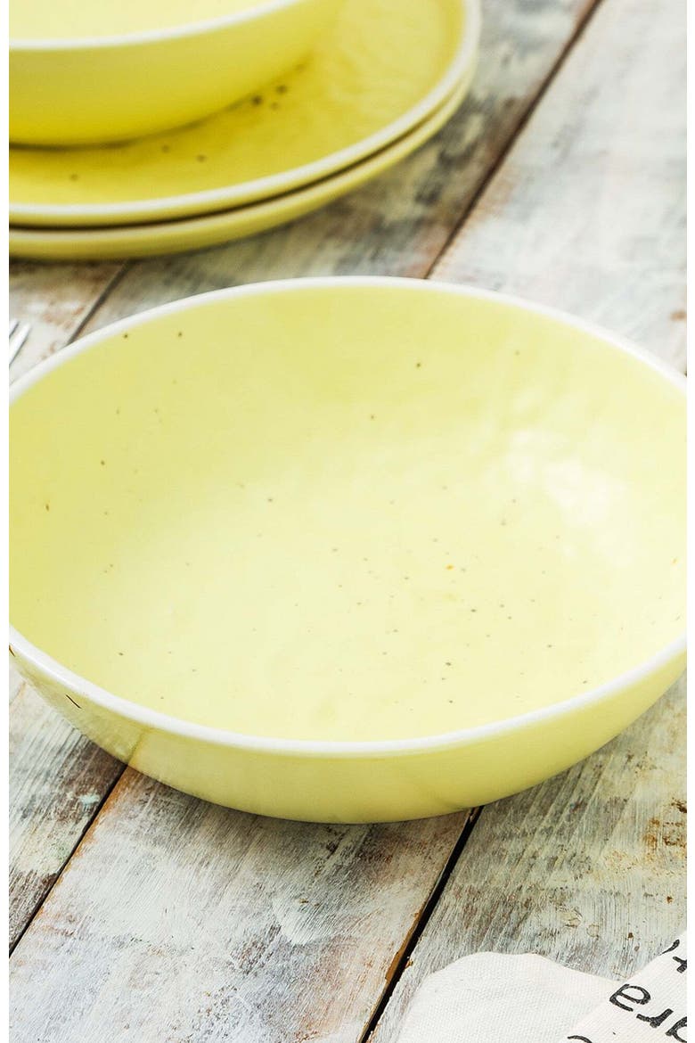 Elena Stoneware 4-Piece Bowl Set, Alternate, color, Yellow