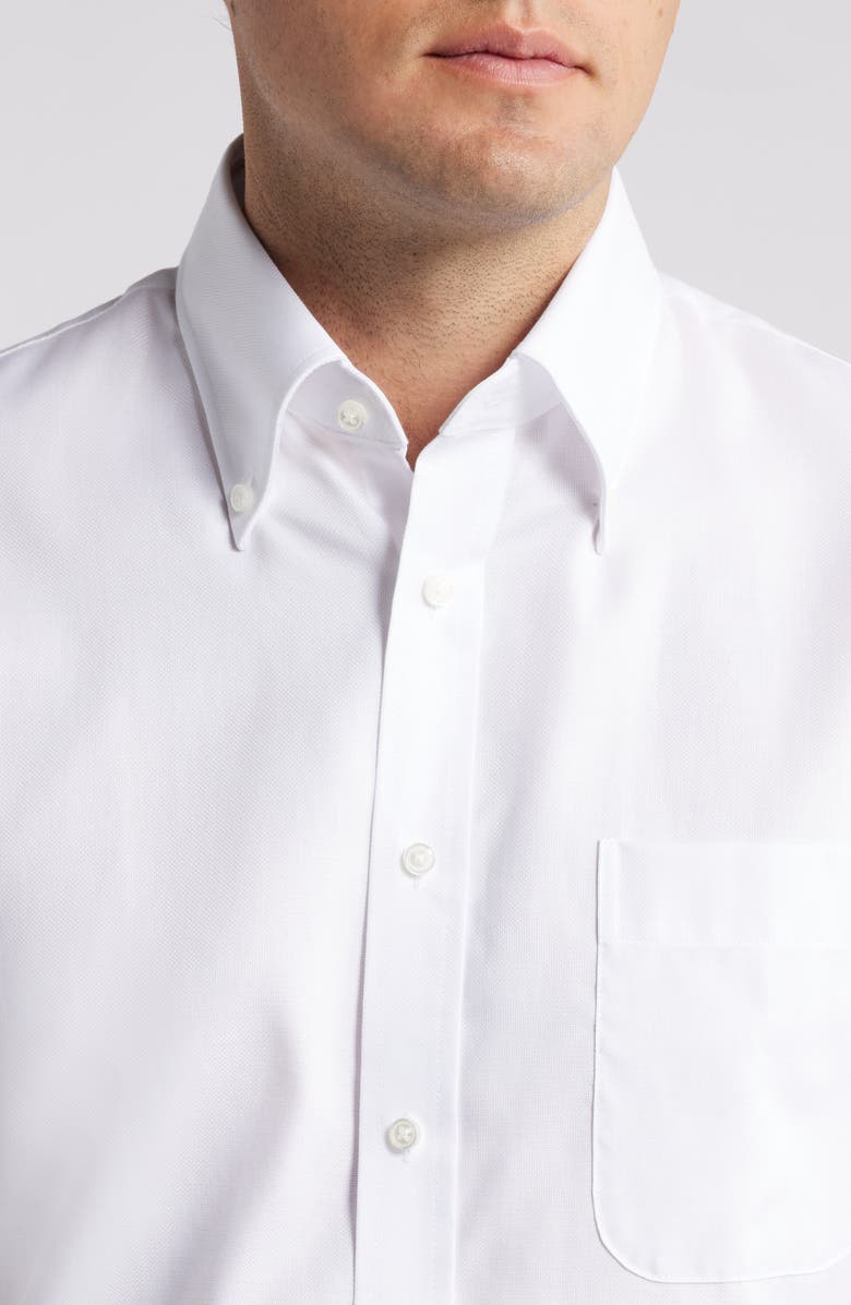 Nordstrom Traditional Fit Cotton Oxford Non-Iron Dress Shirt, Alternate, color, White Royal Oxford