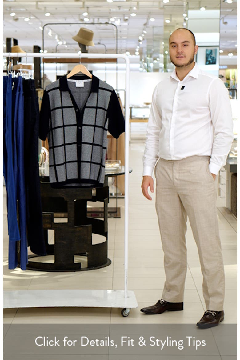 Costa Geo Pattern Short Sleeve Wool & Cotton Cardigan video
