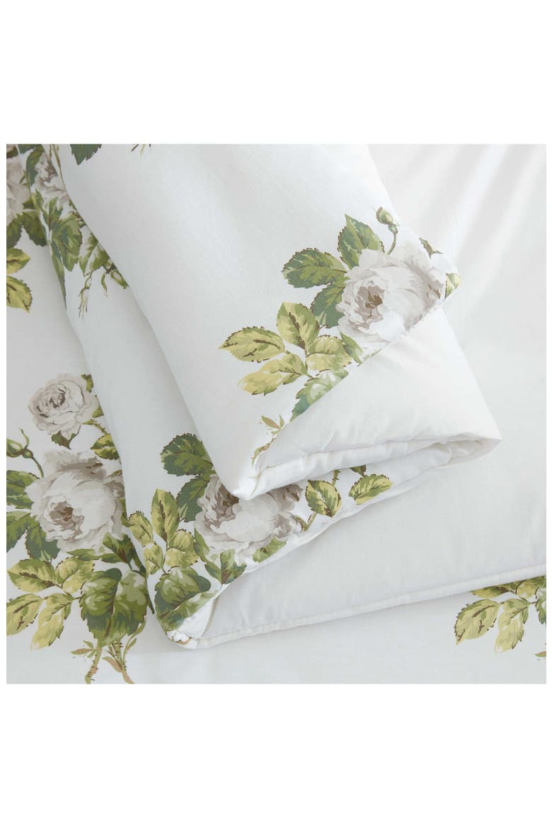Eloise Floral Cotton Sateen Duvet Set, Alternate, color, MOONLIGHT GREY