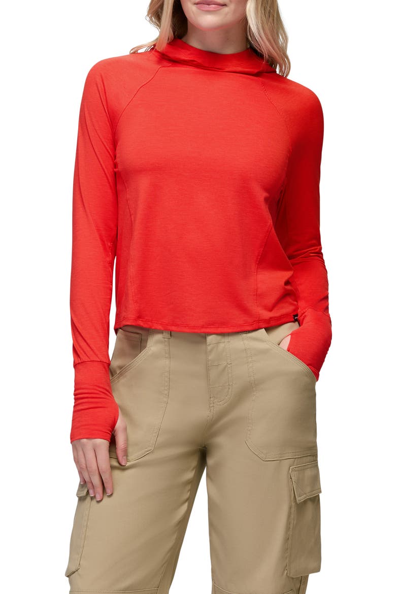 Sol Searcher UPF 50 Sun Hoodie, Main, color, PIKES RED