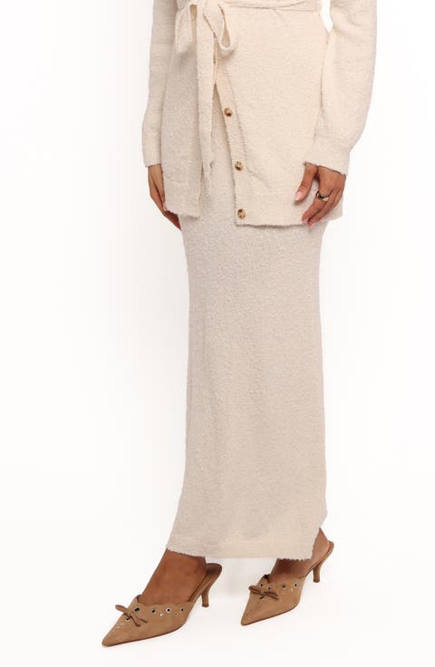 Rowee Bouclé Midi Sweater Skirt