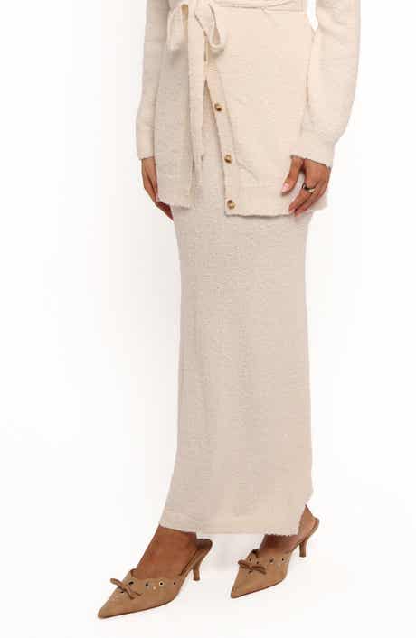 Petal & Pup Rowee Bouclé Midi Sweater Skirt