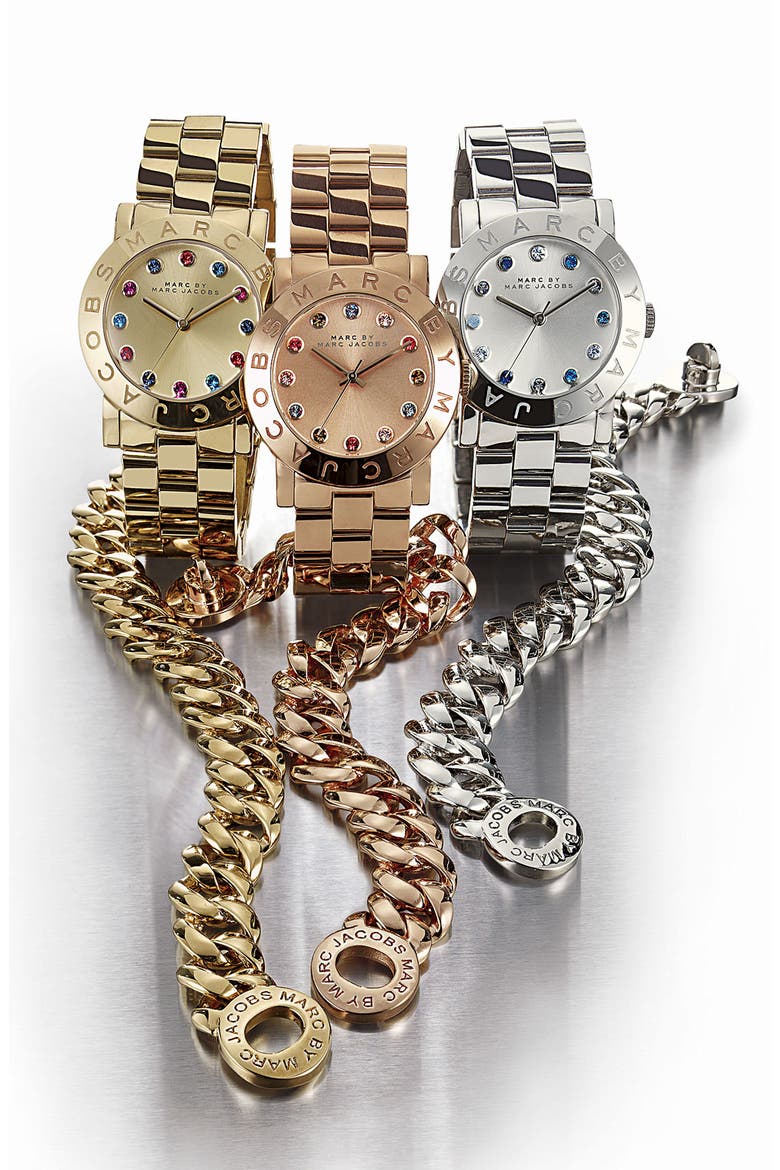 'Dexter Amy' Round Bracelet Watch, Alternate, color, GOLD