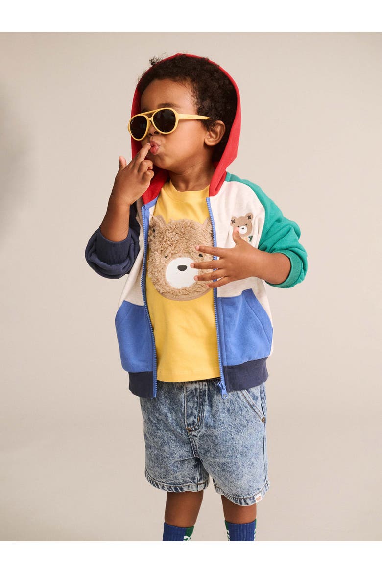 Colour Block Raglan Hoodie, Alternate, color, Multi