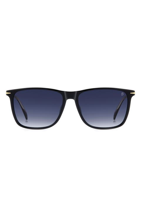 1219/S/US 57mm Gradient Rectangular Sunglasses