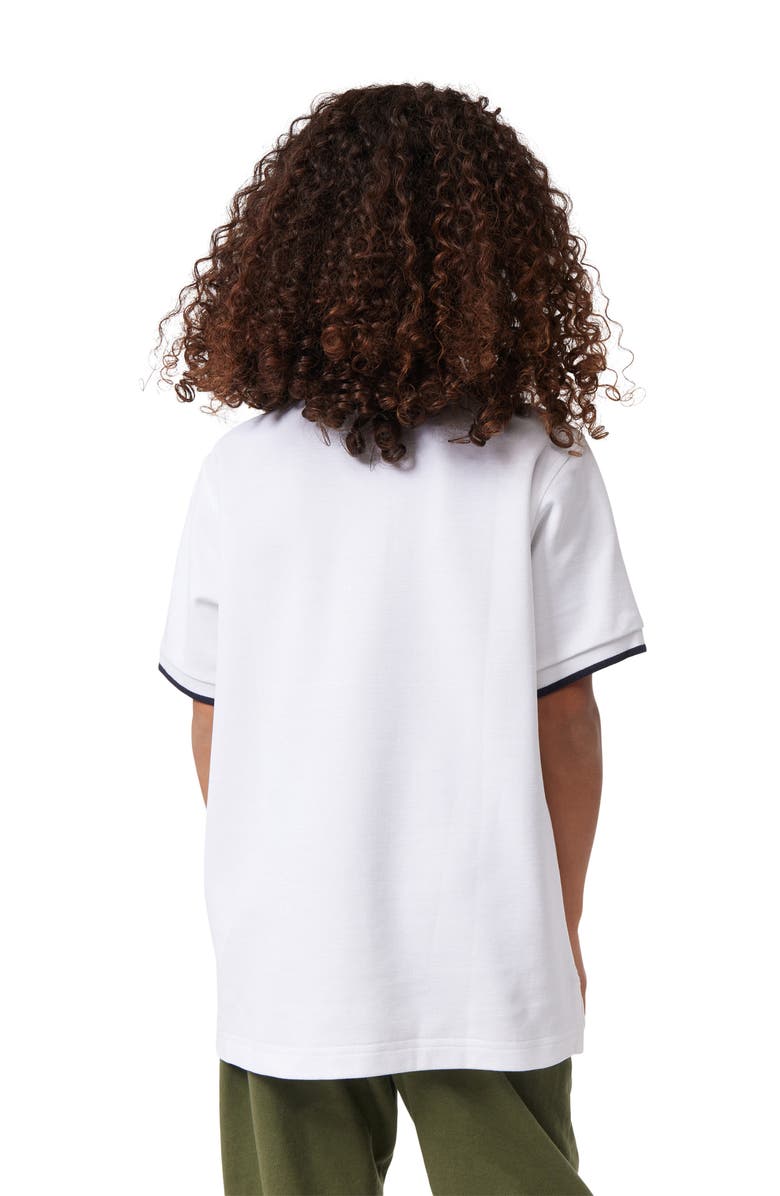 Psycho Bunny Kids' Alva Bunny Tipped Pima Cotton Piqué Polo, Alternate, color, 