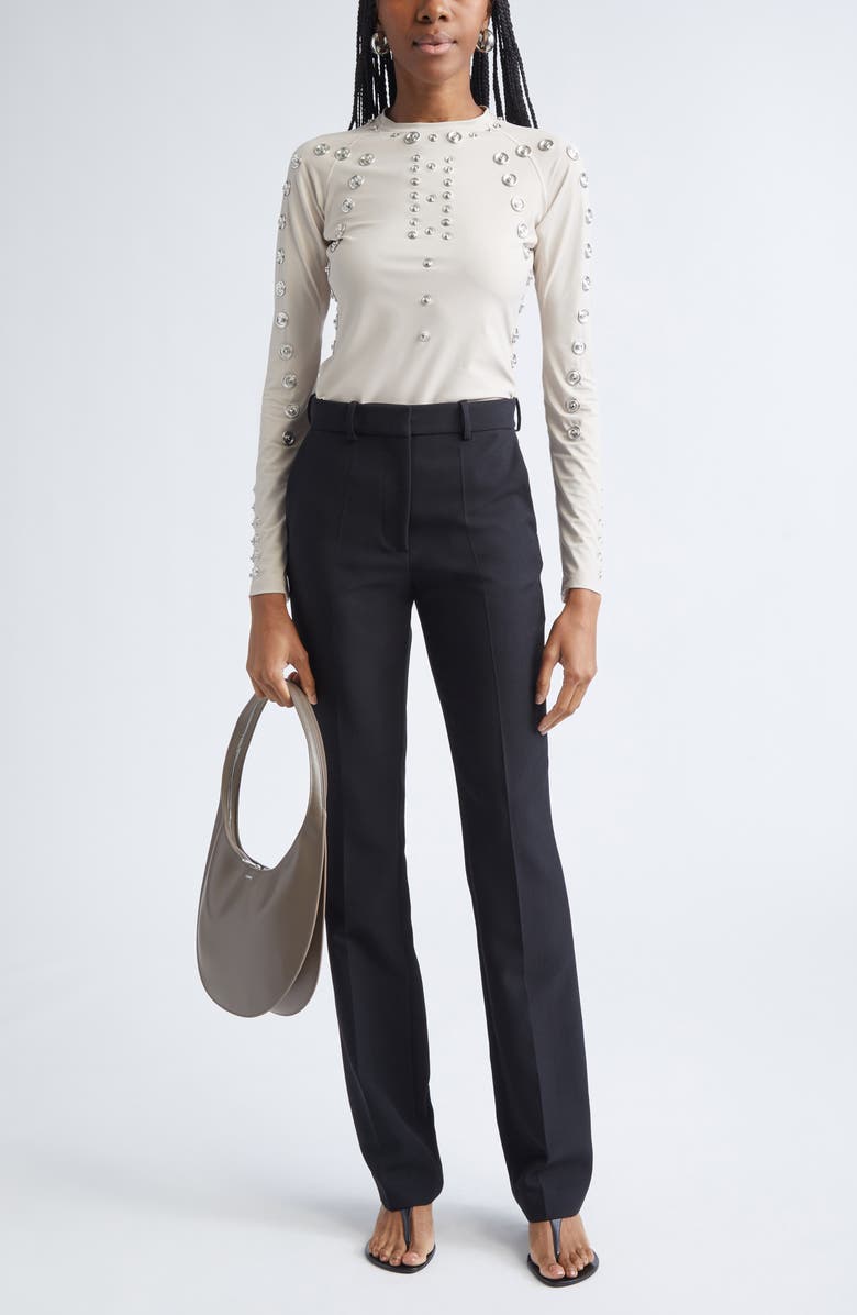 Coperni Snap Detail Jersey Top, Alternate, color, Beige