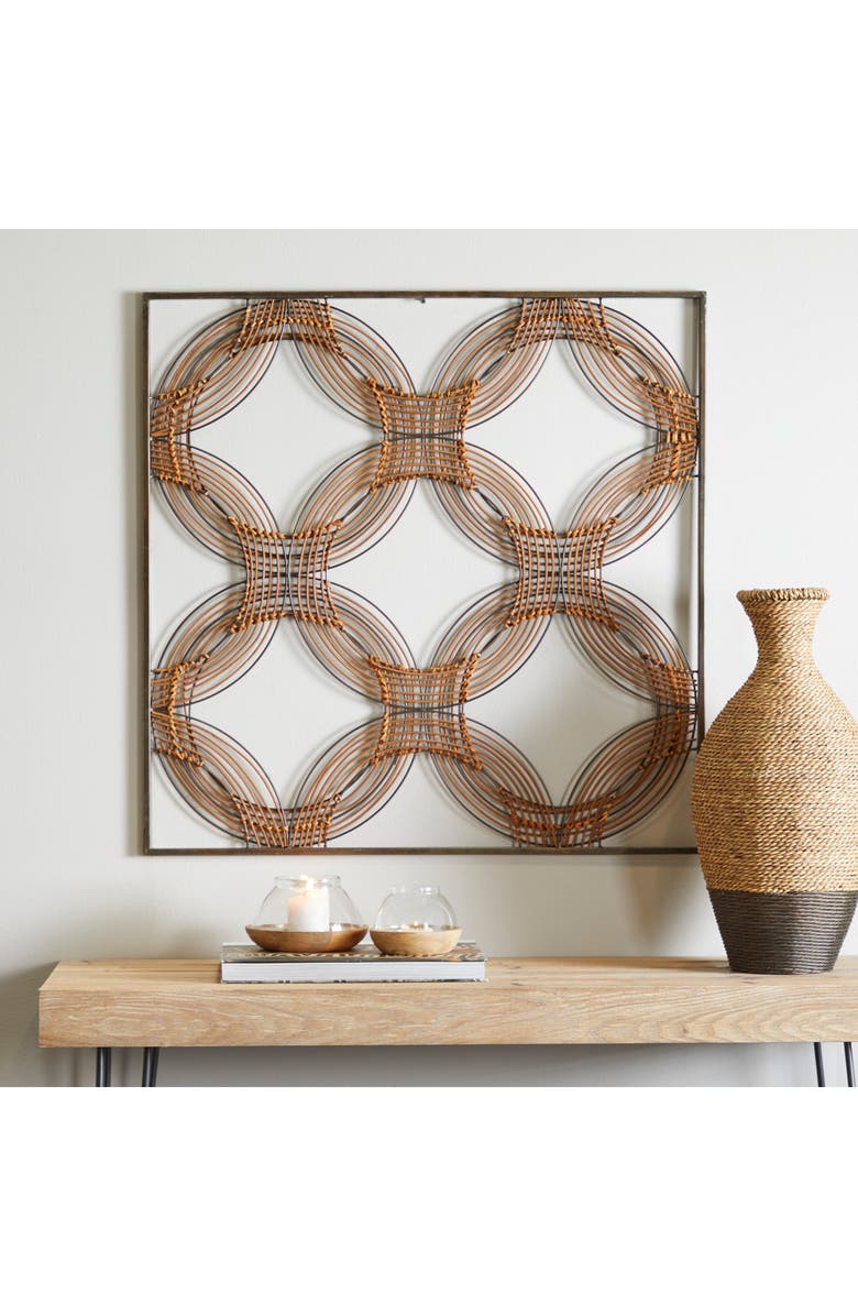 Novogratz Rattan Woven Metal Wall Art, Alternate, color,