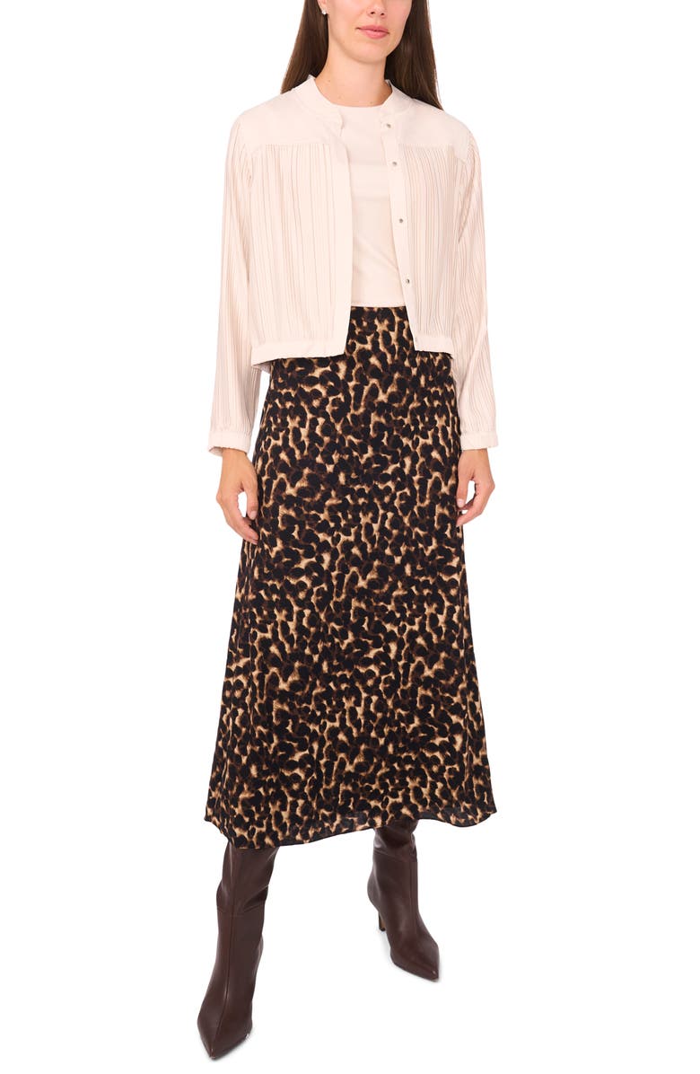 Halogen<sup>®</sup> Leopard Print Brushed Pull-On Maxi Skirt, Alternate, color, 