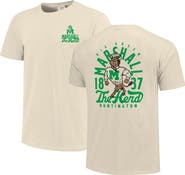 IMAGE ONE Men's Cream Marshall Thundering Herd Comfort Colors Mascot Overlay T-Shirt