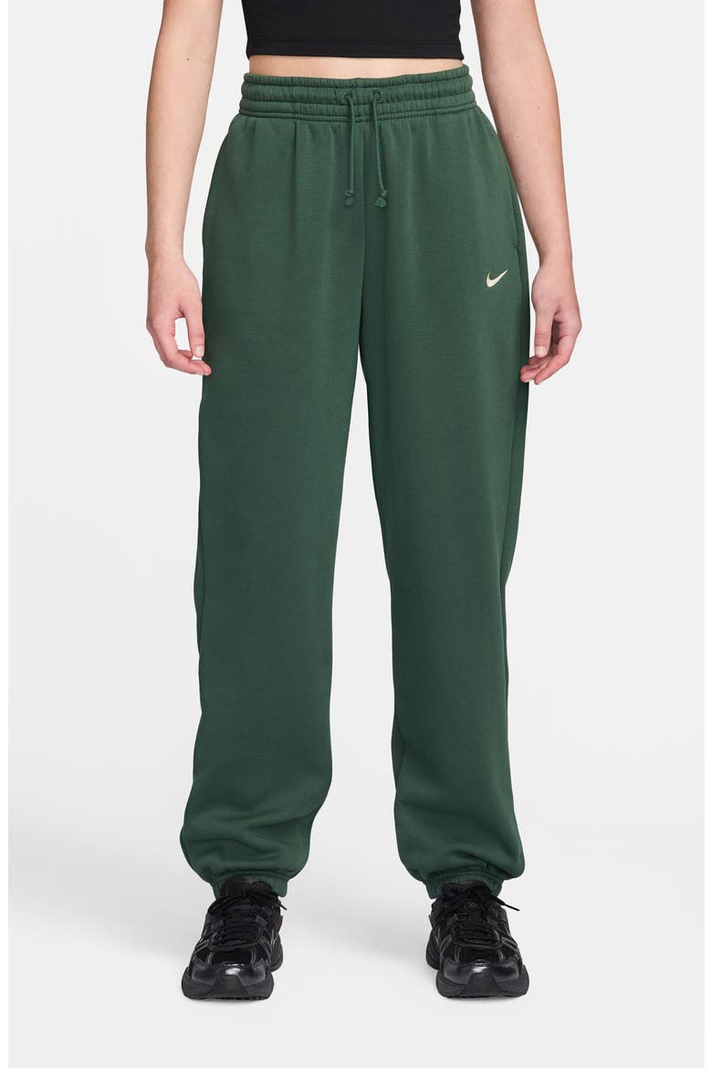 Sportswear Phoenix Fleece High-Waisted Oversized Sweatpants, Main, color, 323 FIR/SAIL