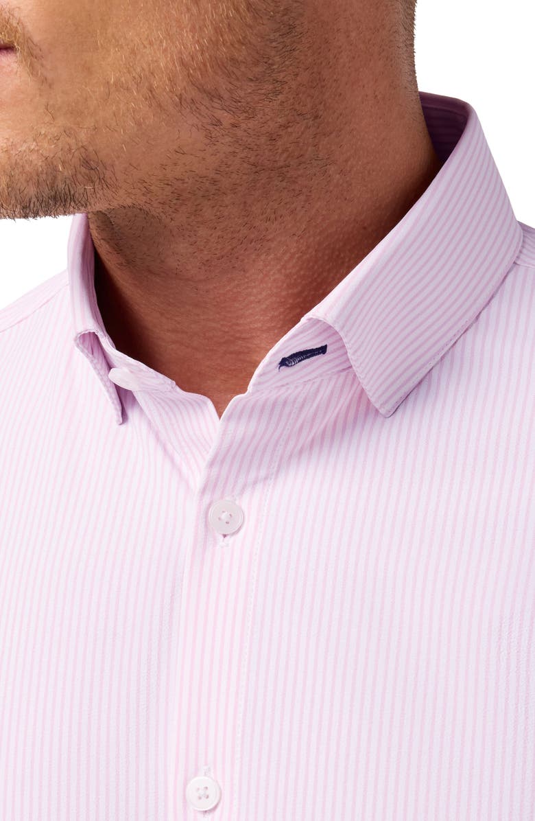 Mizzen+Main Leeward Trim Fit Plaid Performance Button-Up Shirt, Alternate, color, 