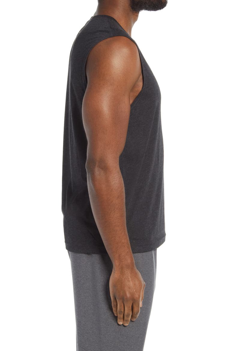 The Triumph Sleeveless T-Shirt, Alternate, color, BLACK HEATHER/HEATHER