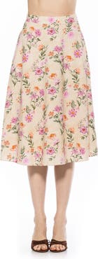 Alexia Admor Mabel Floral Midi Skirt