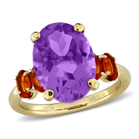 Gemstone Oval 5-Stone Ring Sterling Silver