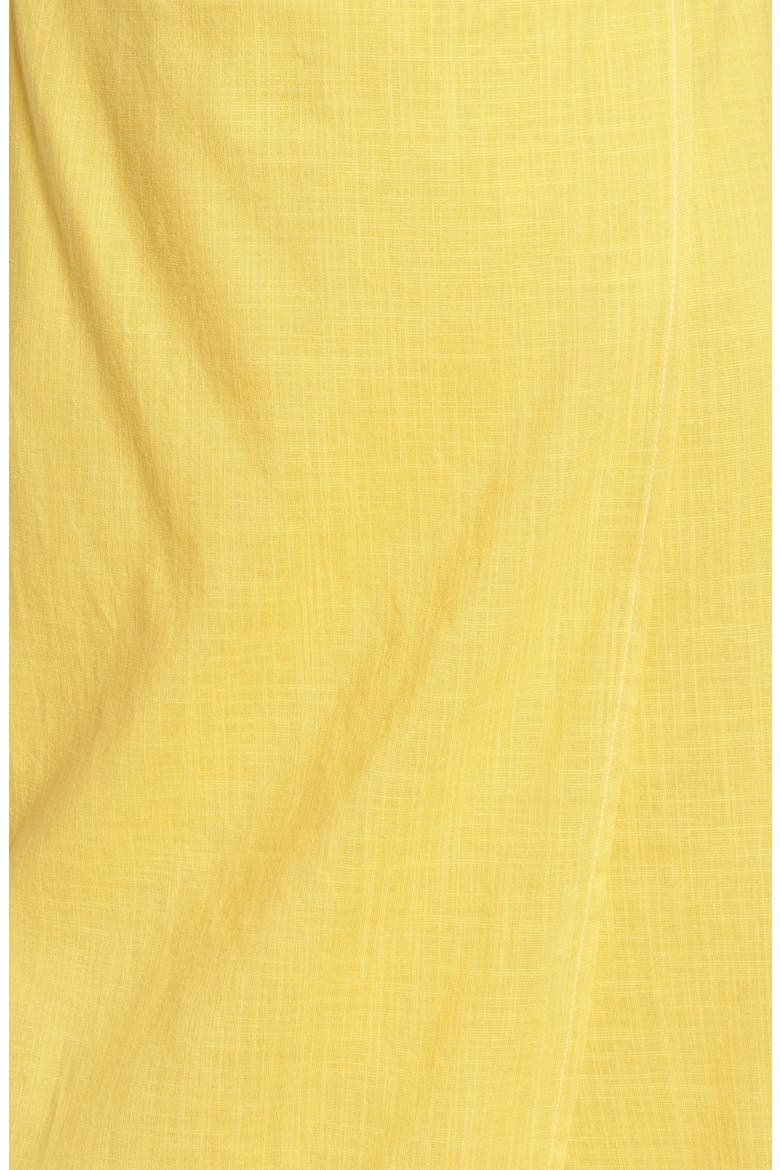 Cutout Midi Dress, Alternate, color, YELLOW SOLID